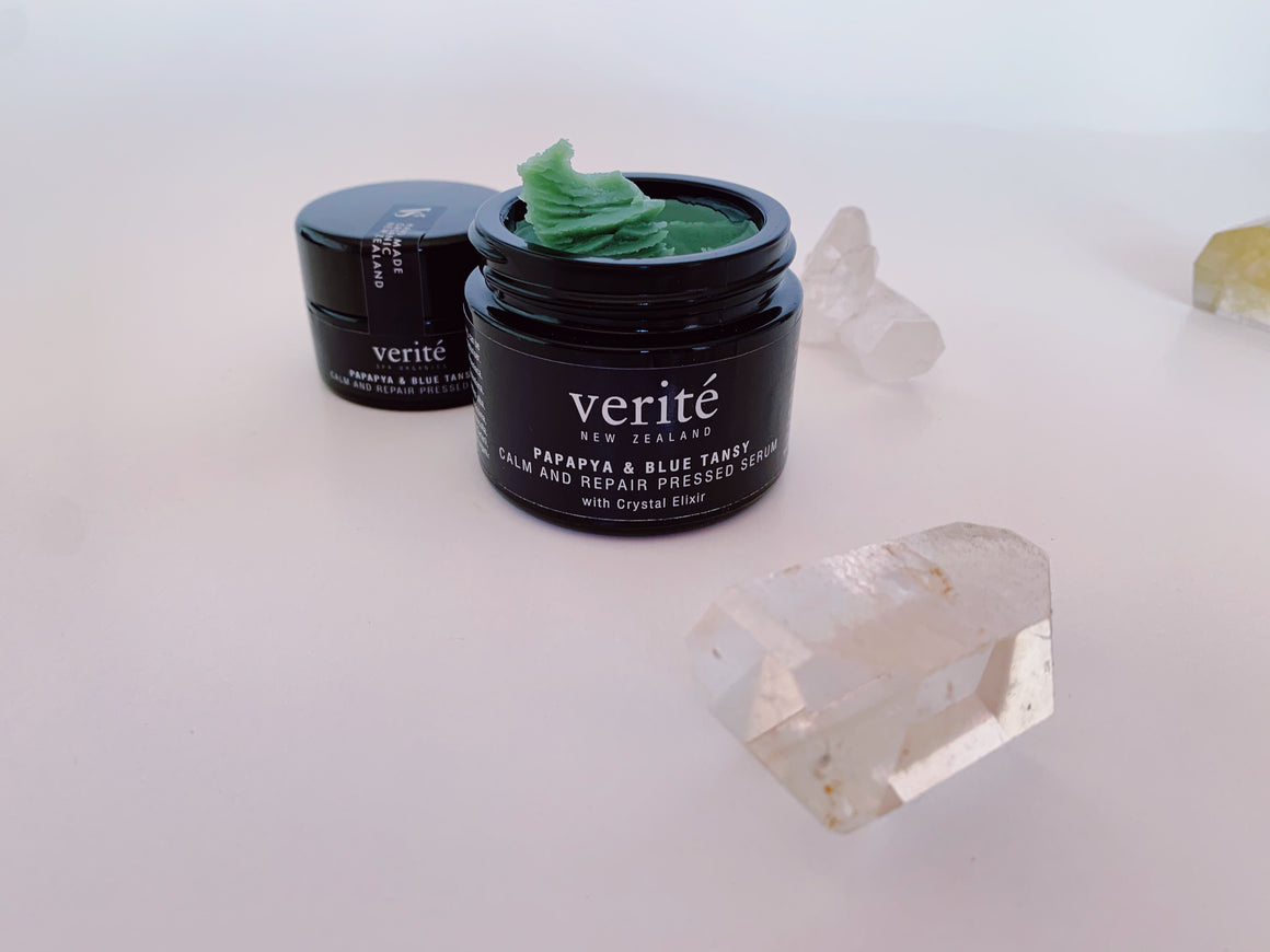 Papaya and Blue Tansy pressed serum
